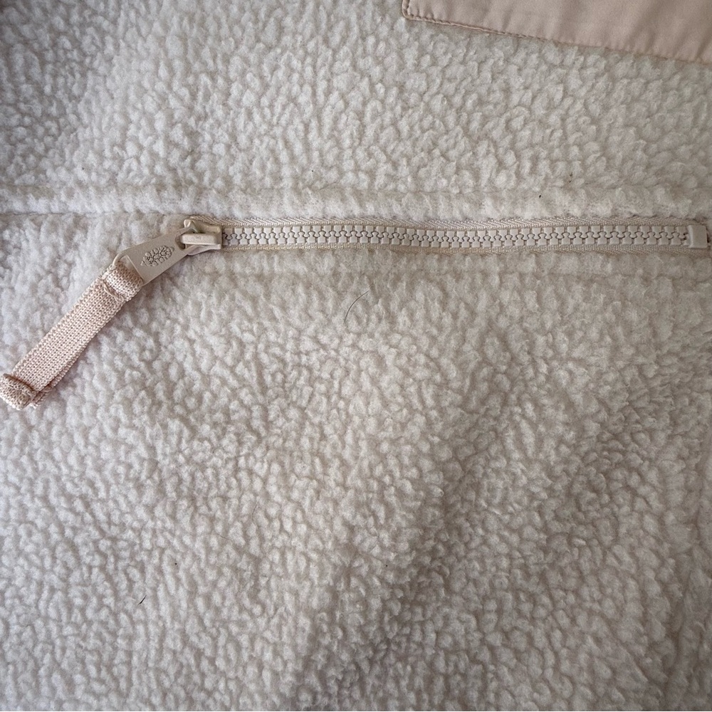 Movement by Free People Cream Hit The Slopes Fleece Jacket Size Large Oversized - Picture 12 of 16